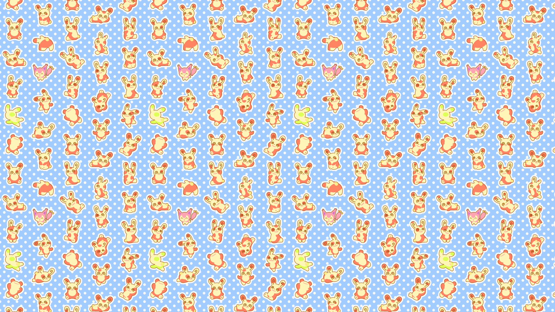 1920x1080 Shiny Skitty & Spinda Pokémon HD Wallpaper