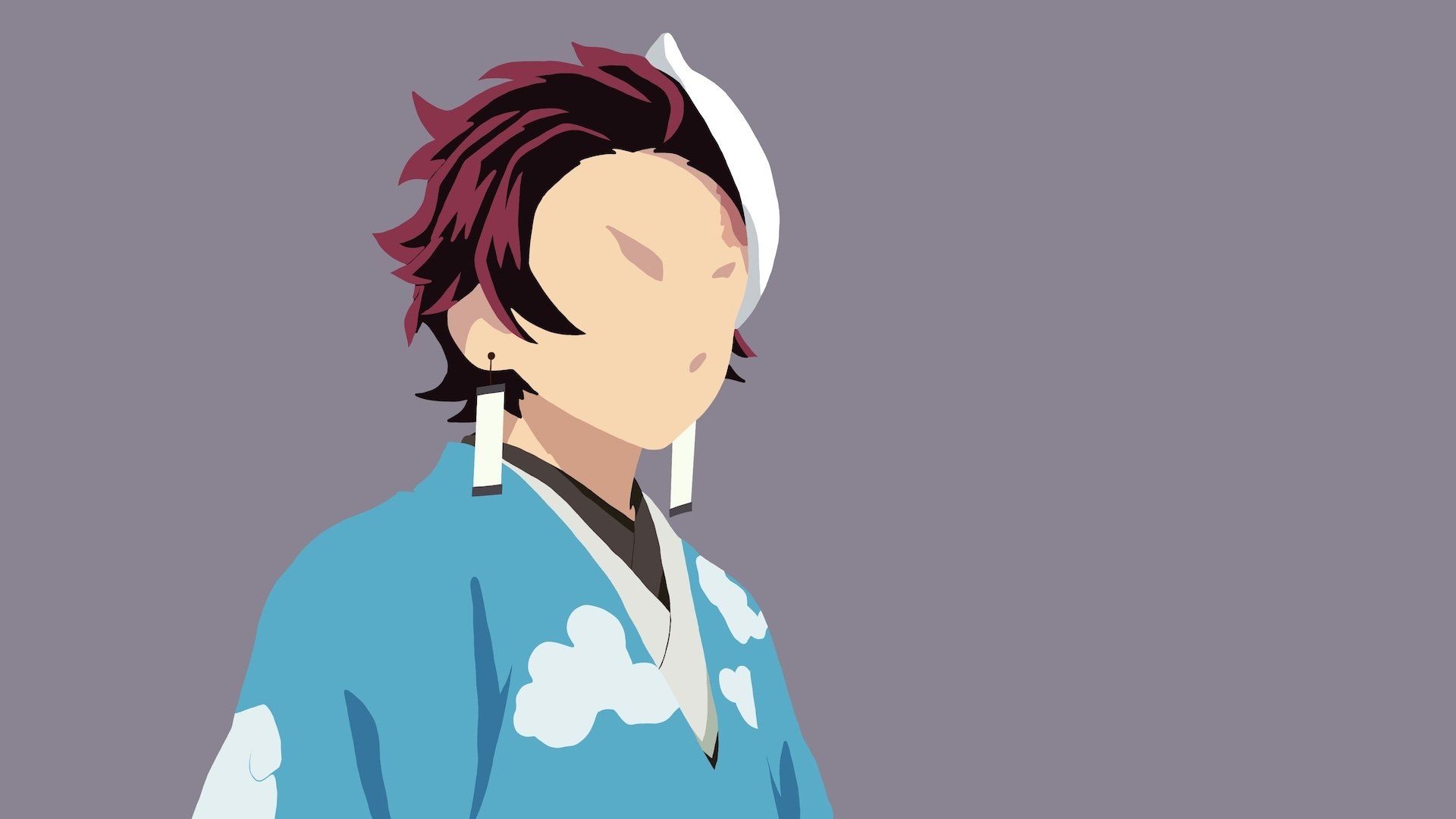 1920x1080 Minimalist Tanjiro Kamado
