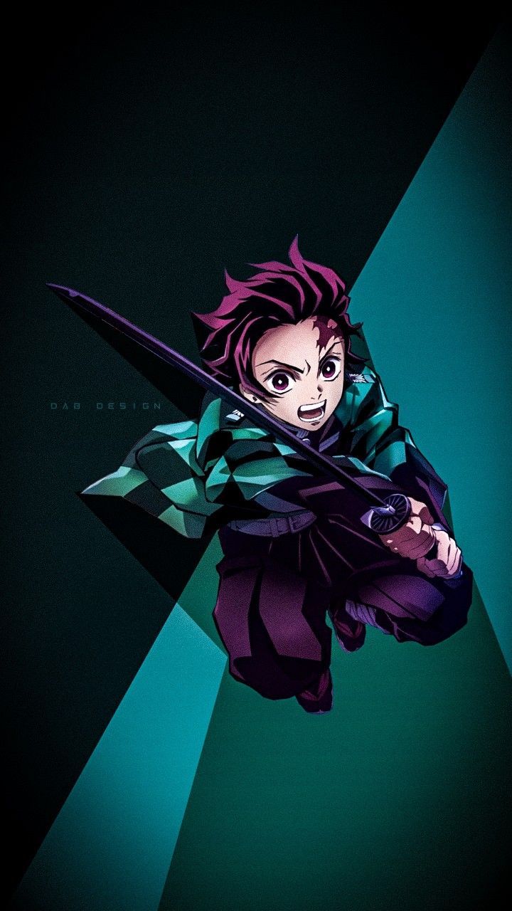 720x1280 ▸ Minimalist Wallpaper Tanjiro ◂