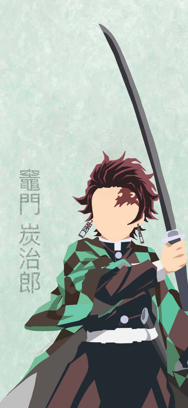 607x1316 Download Tanjiro Kamado To Fight Wallpaper