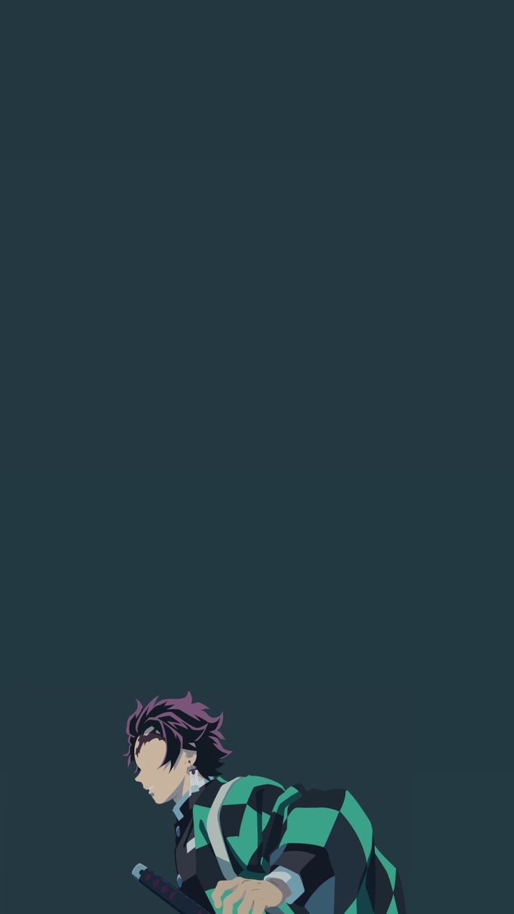 736x1308 minimalist demon slayer tanjiro