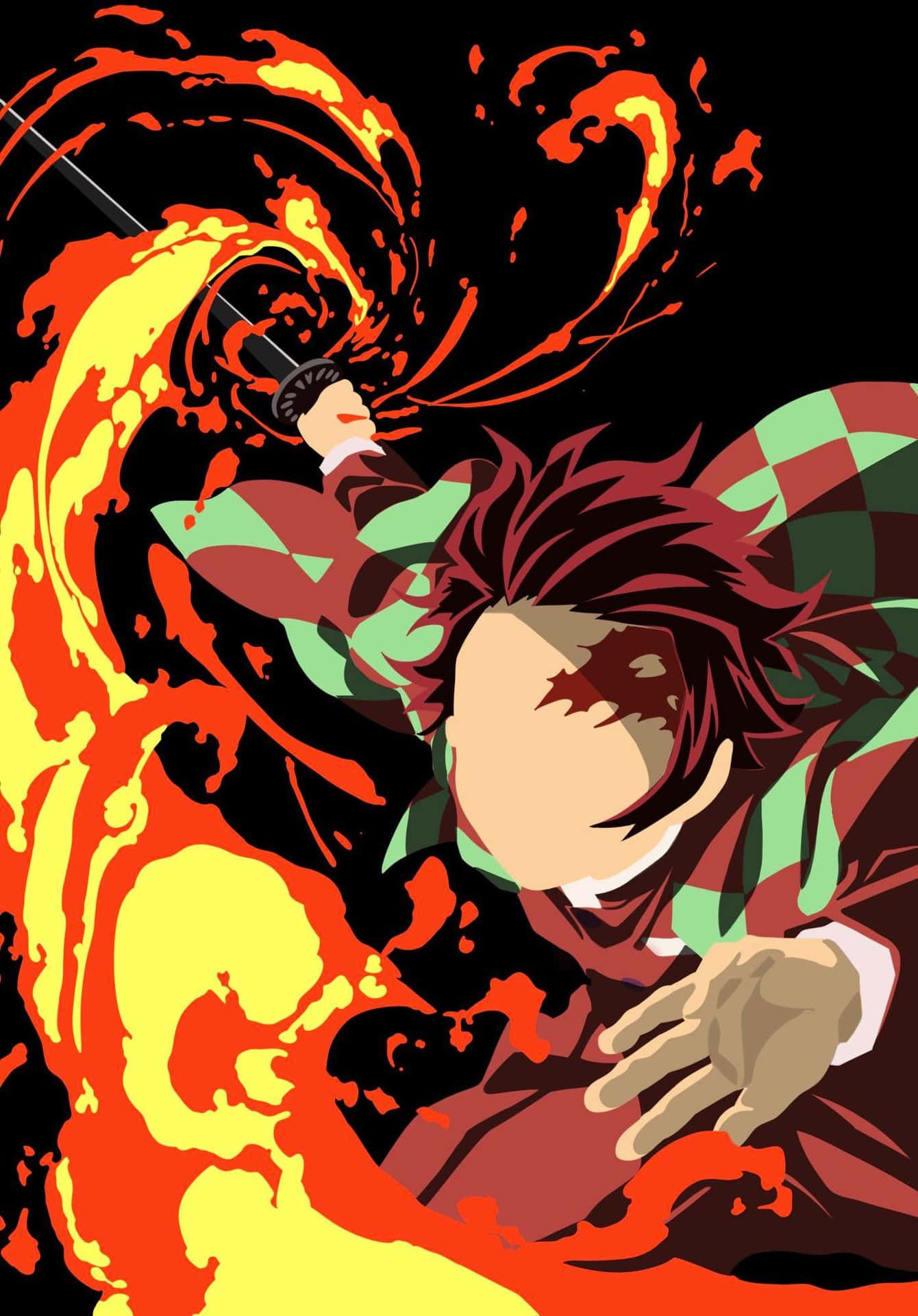 1340x1920 Download Experience the Action and Adventure of Demon Slayer Minimalist. Wallpaper