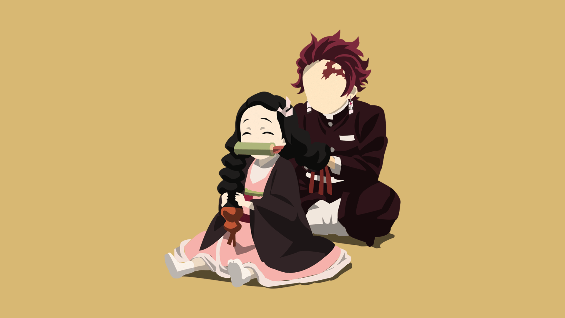 1920x1080 Tanjiro & Nezuko Kamado HD Wallpaper Slayer: Kimetsu no Yaiba Art