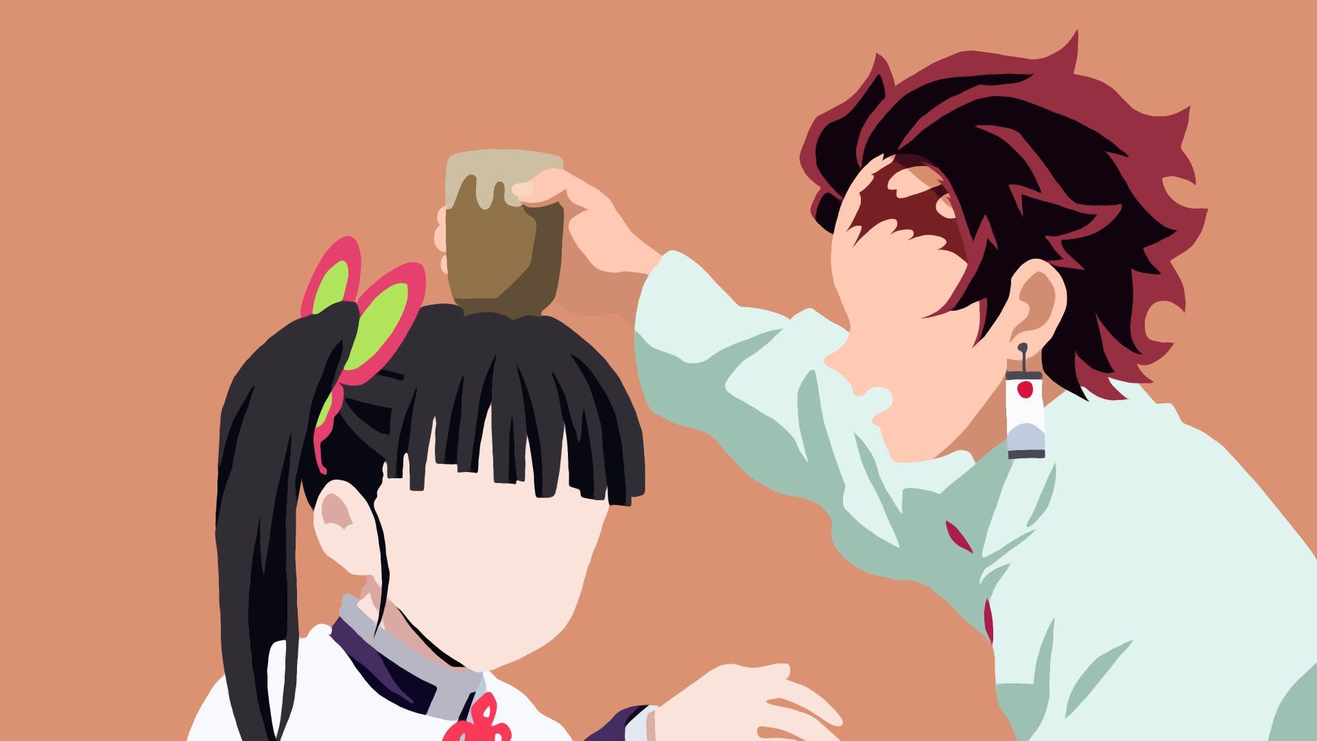 1920x1080 Minimalist Demon Slayer