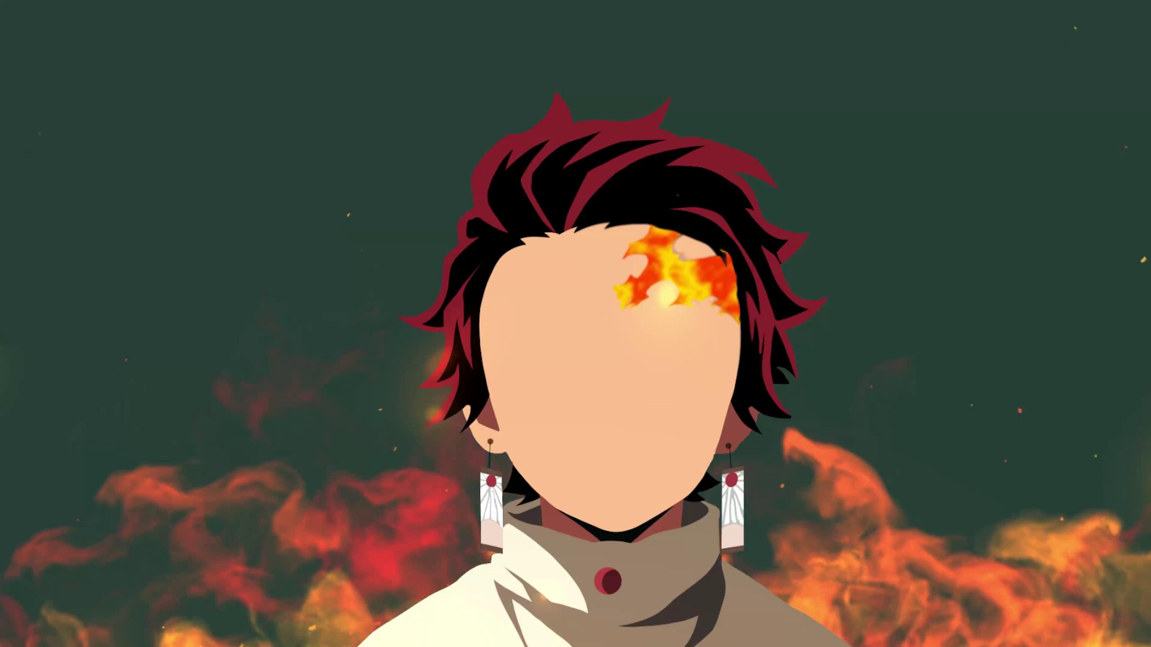 3840x2160 Tanjiro Minimalist Live Wallpaper