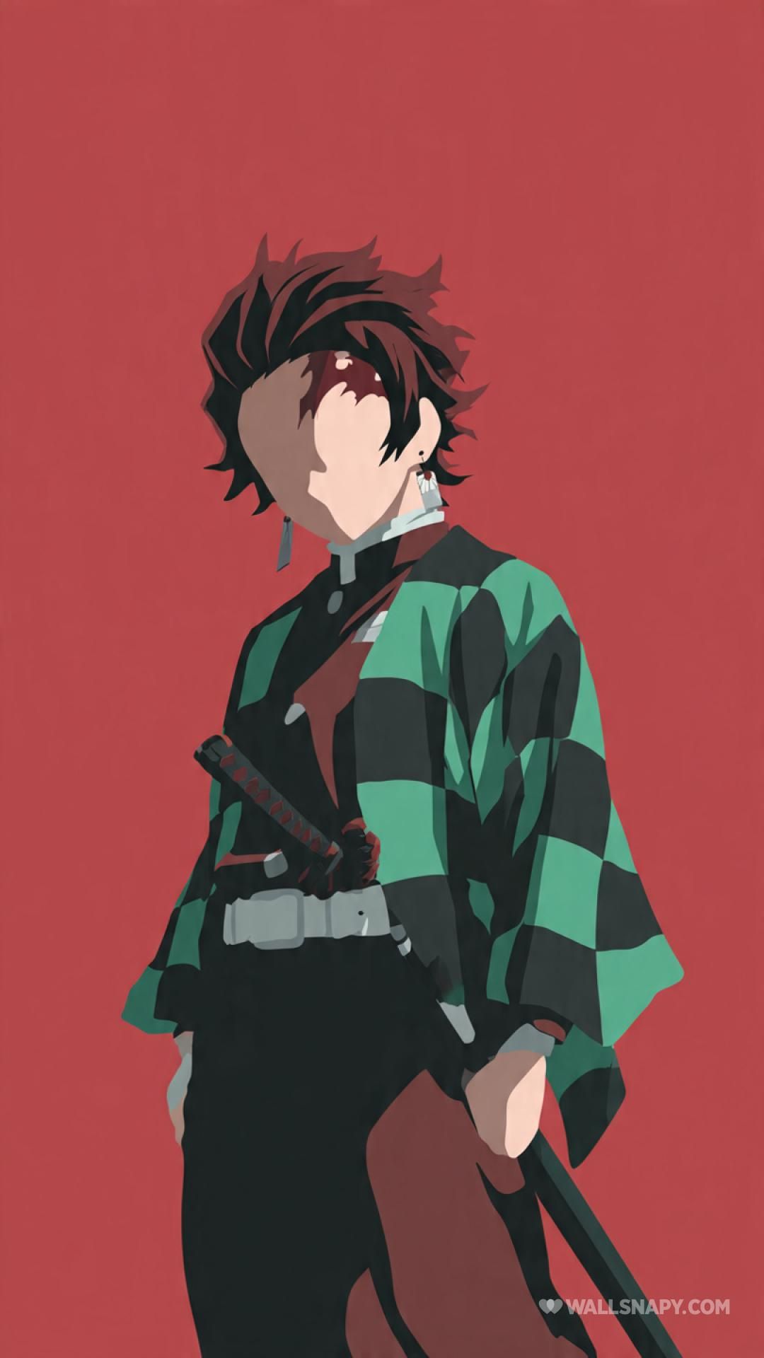 1080x1920 Demon slayer tanjiro minimal mobile wallpaper