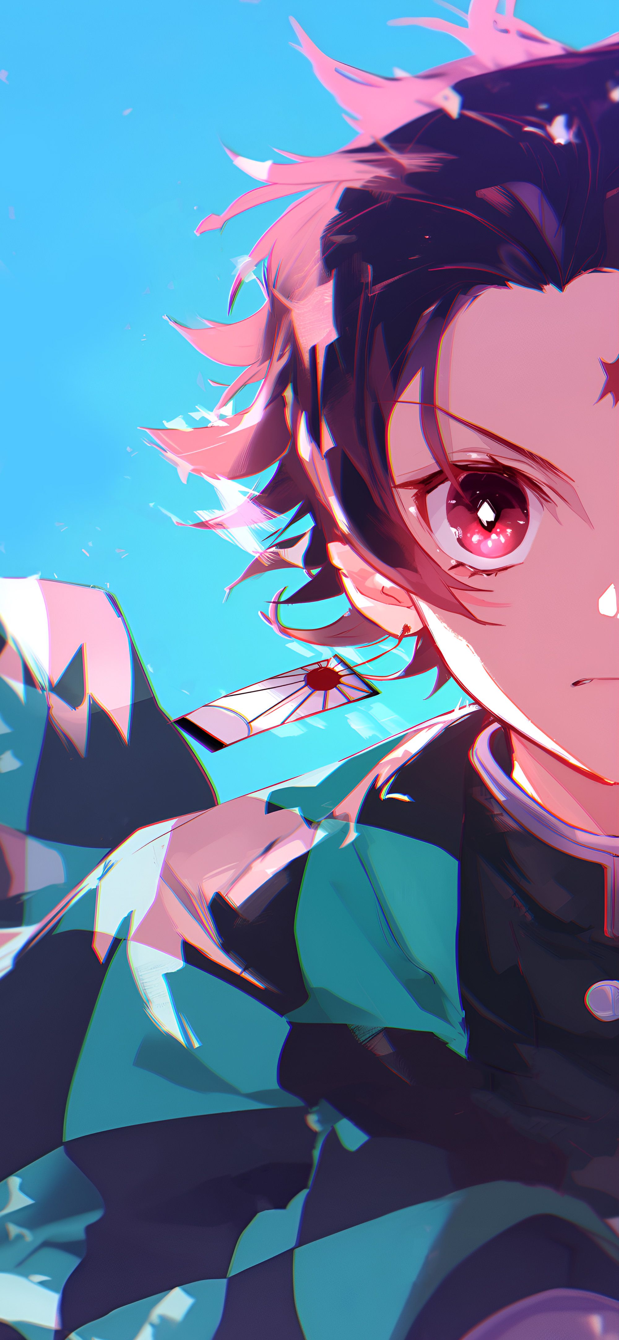 2000x4329 Tanjiro and Nezuko Demon Slayer Matching Wallpaper