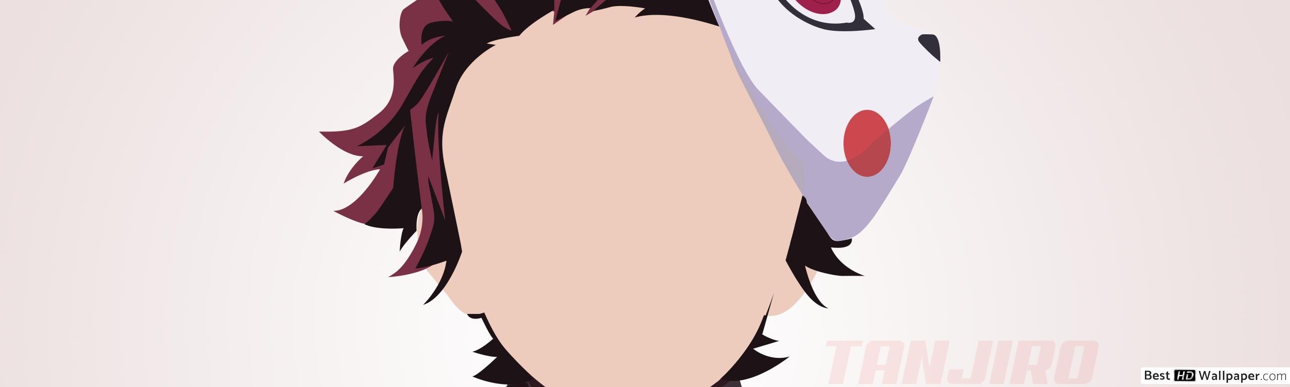 2560x768 Tanjiro Minimalistic Wallpaper