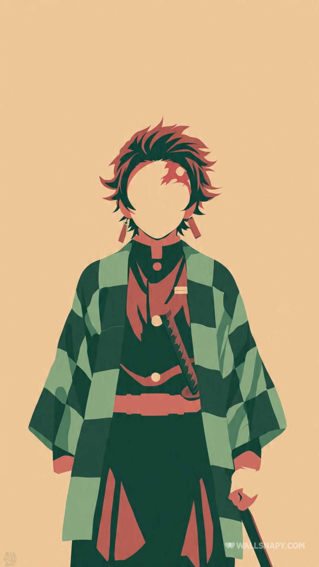1080x1920 Demon slayer tanjiro minimal design wallpaper