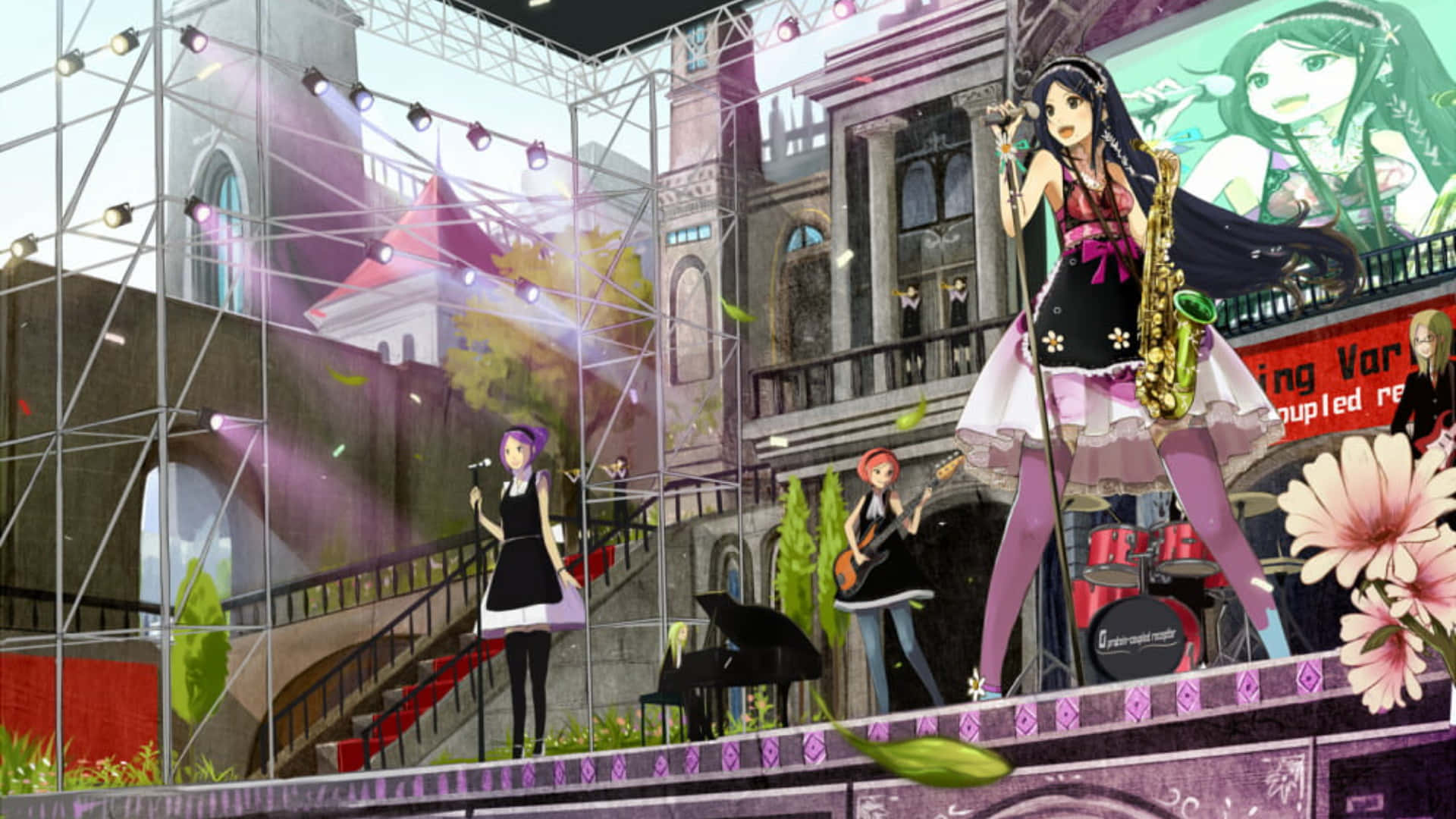 1920x1080 Download Kessoku Band Anime Concert Stage Background