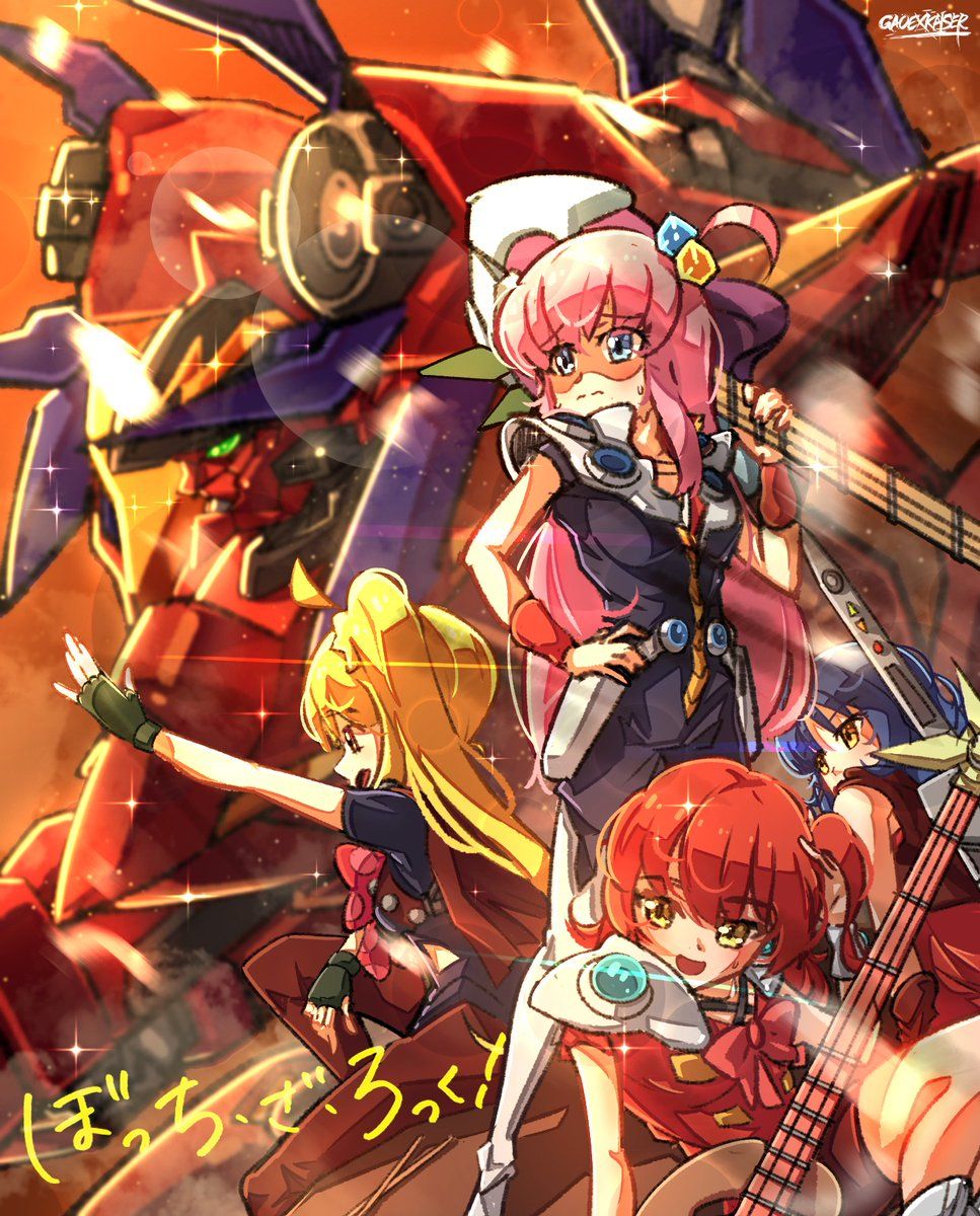 967x1200 Bocchi the Rock x 1994 Macross 7 (Kessoku Band x Fire Bomber) The Music that would shake the Universe!