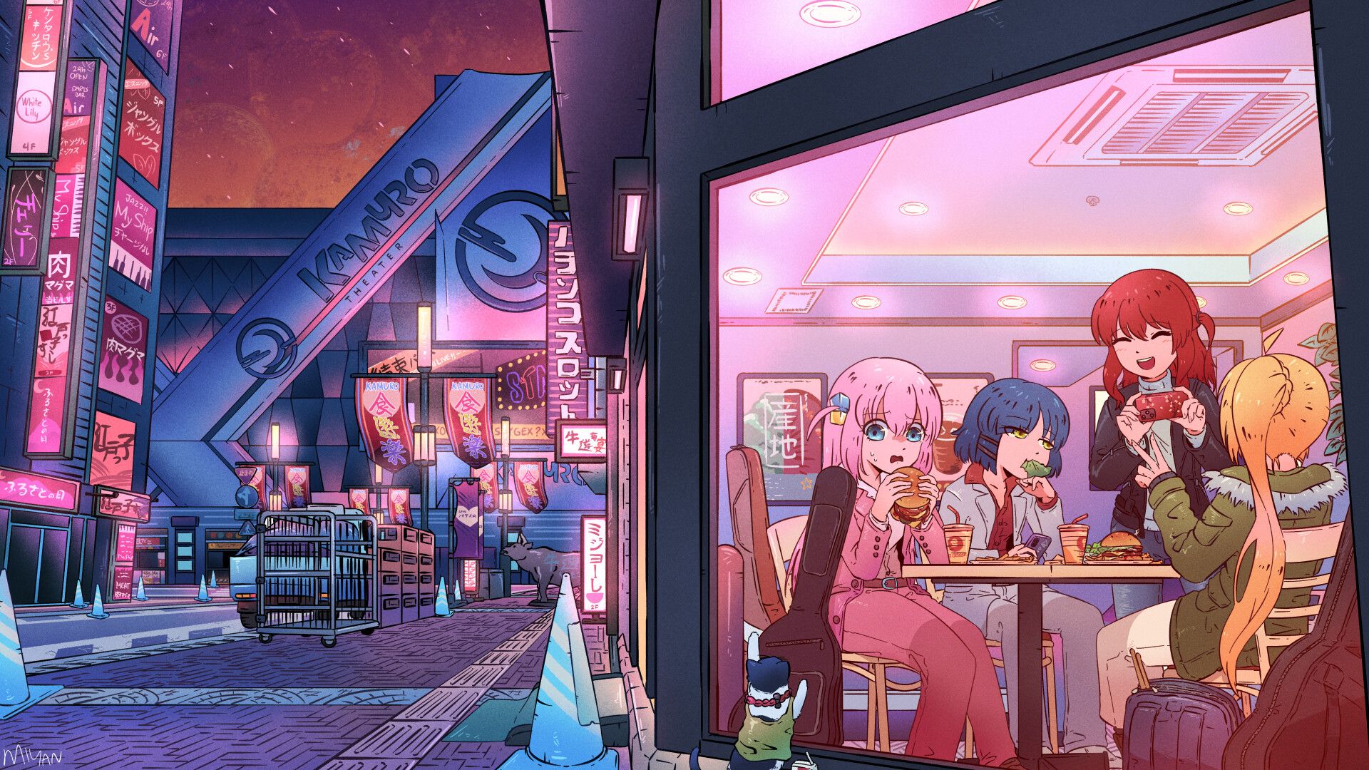 1920x1080 Kessoku Band in Kamurocho