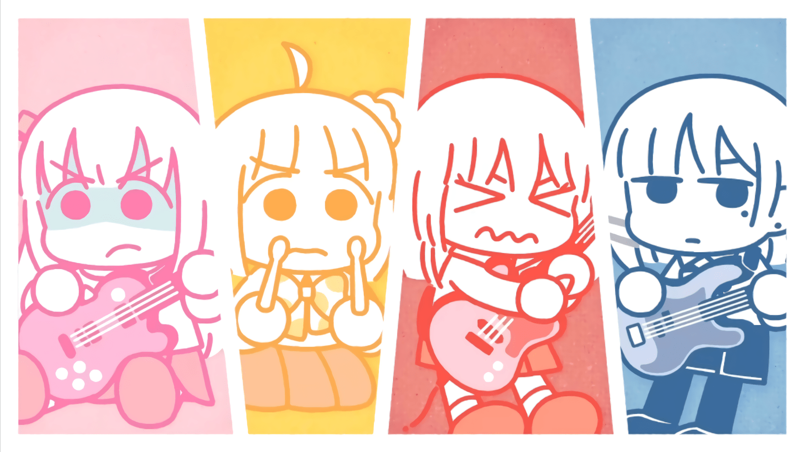 1600x900 Anime bocchi the rock girls kessoku band musical Custom Gaming Mat Desk