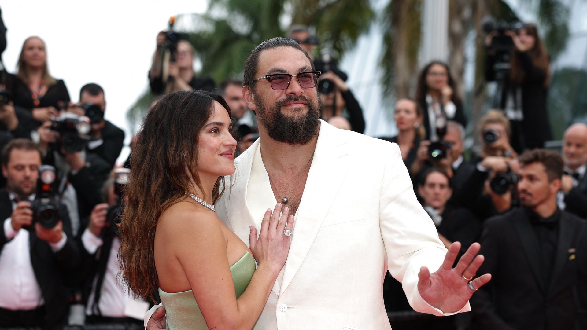 1920x1080 Jason Momoa's heartfelt gift to Adria Arjona's dad, Ricardo Arjona, takes center stage