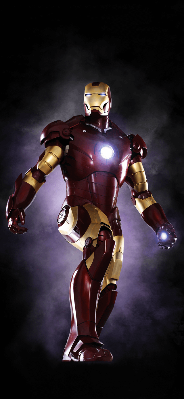 640x1385 Removed the text from the posters of Iron Man (2008) and made them into mobile wallpaper