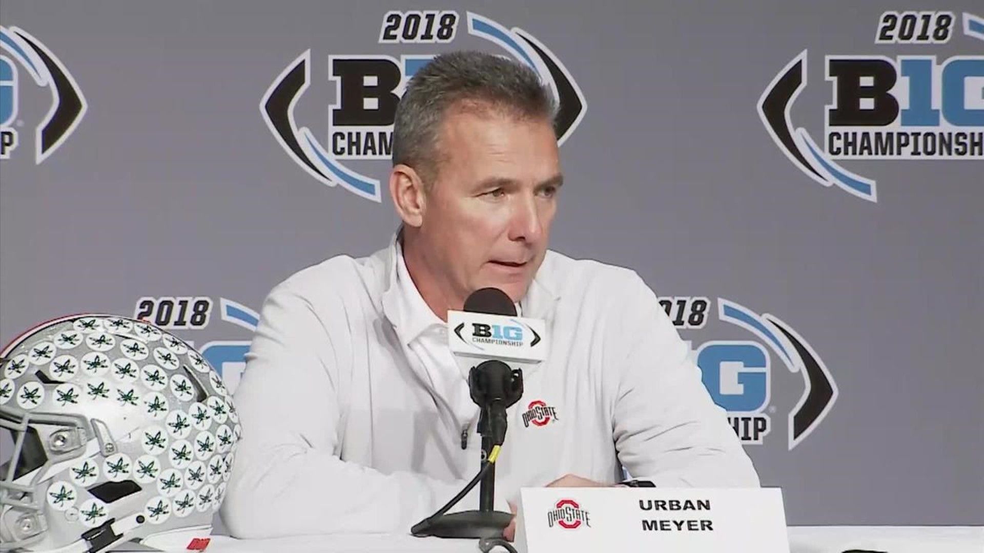 1920x1080 Urban Meyer. Big Ten Championship press conference