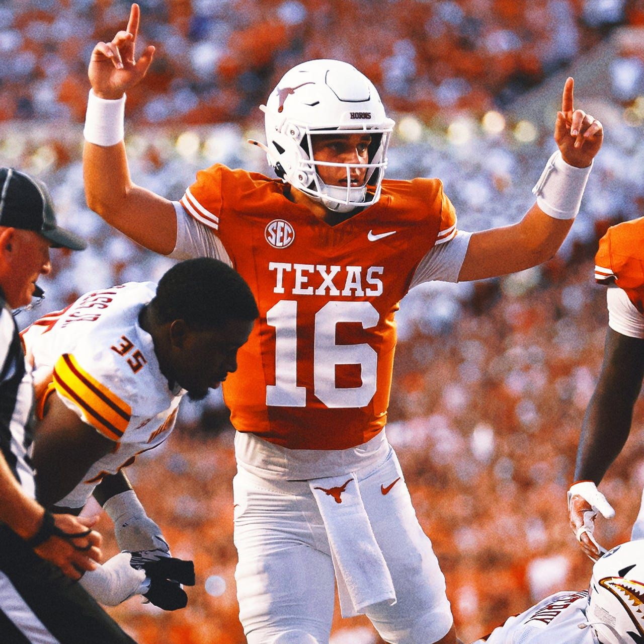 1280x1280 Arch Manning can lead Texas to title, but staying on bench will benefit him
