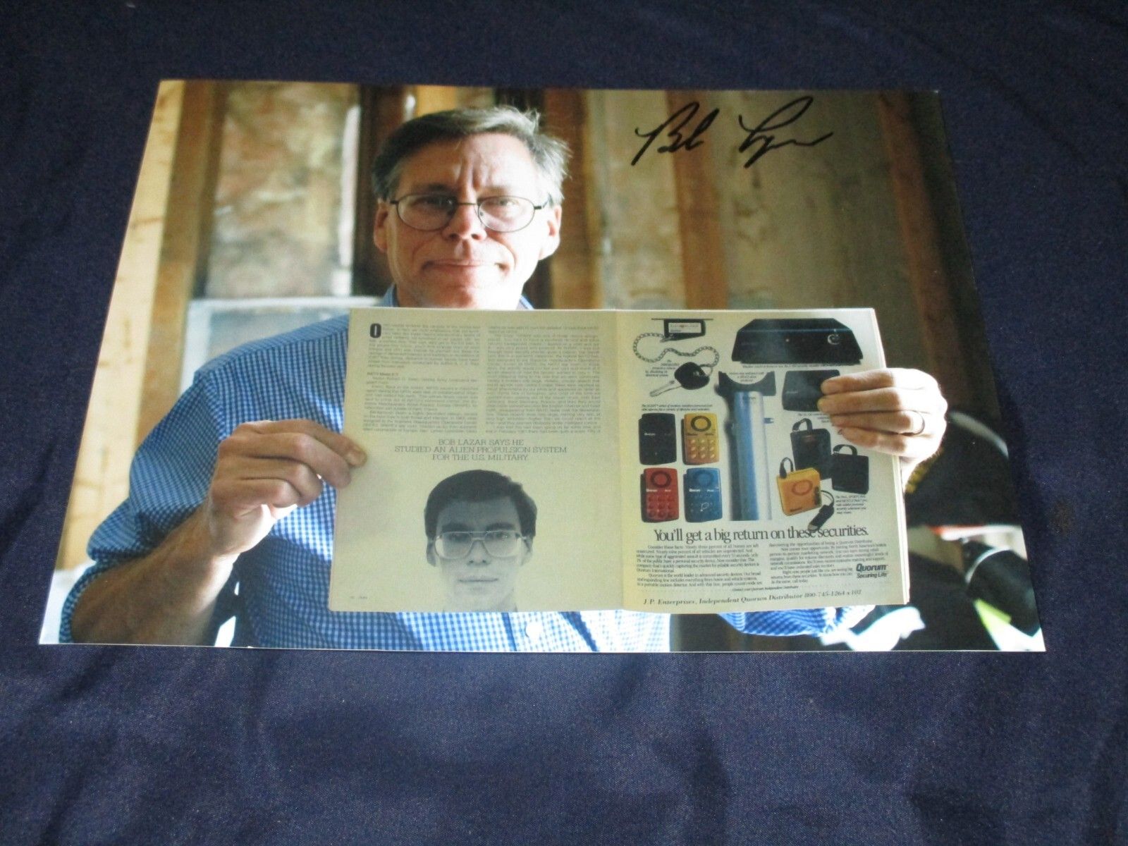 1600x1200 Author BOB LAZAR Signed 8x10 Photo AREA 51 UFO AUTOGRAPH 1A