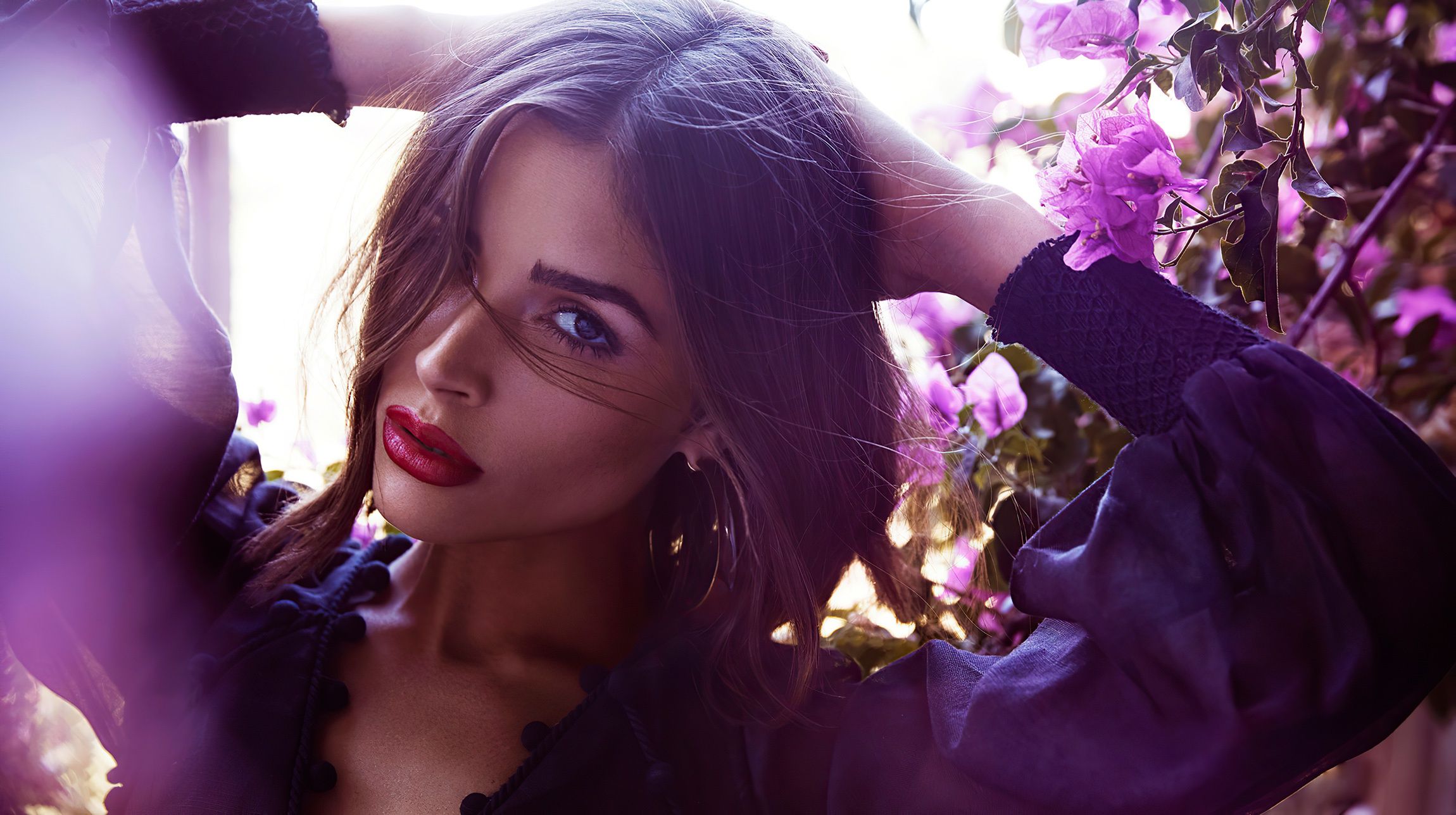 2300x1288 Desktop wallpaper: Celebrity, Olivia Culpo, American, Brunette, Face, Lipstick, Model 4K free download for PC. 989868