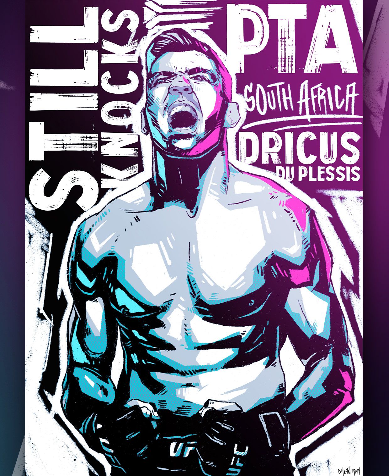 1240x1514 Dricus Du Plessis illustration (2). Image - Behance