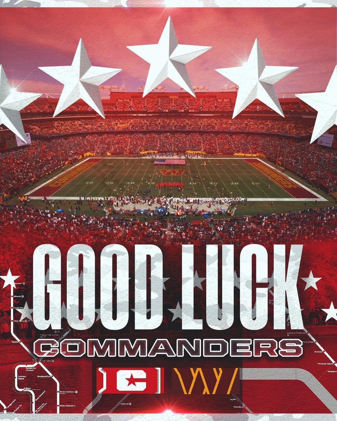 1080x1350 The DC Defenders wish the Washington Commanders good luck on their season. Can't wait to watch you Raise Hail this season, Commanders!!