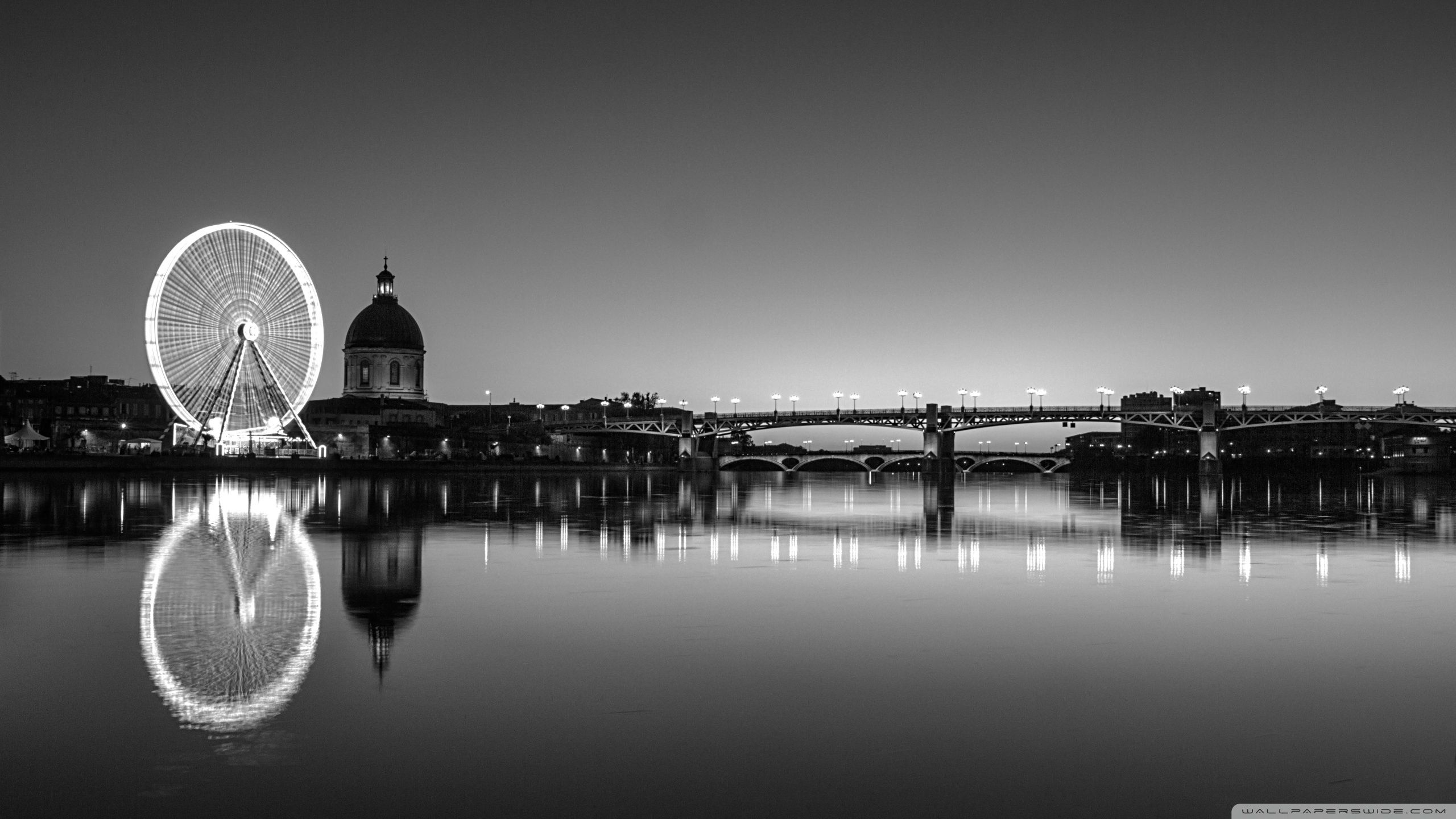2560x1440 Toulouse Black and White 4K UHD Wallpaper for UltraHD Desktop and TV : Dual Monitor : Smartphone and Tablet Devices