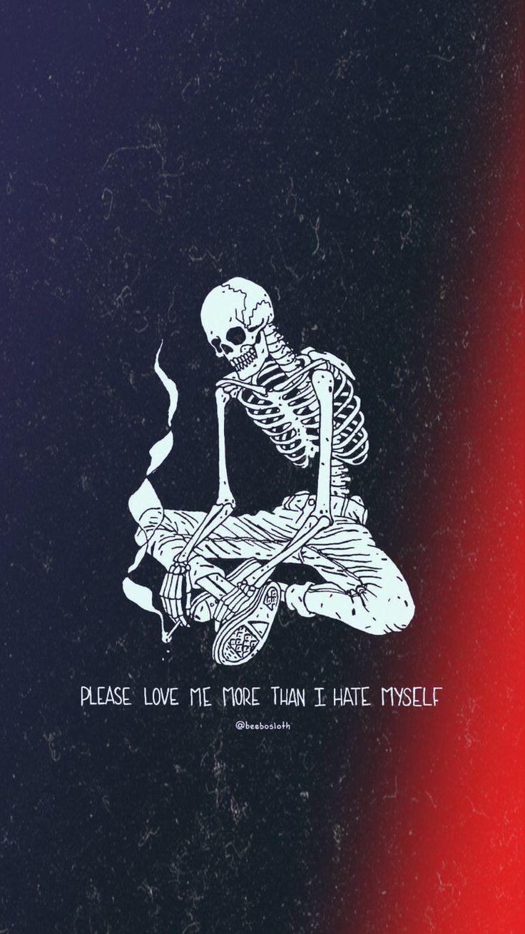 736x1308 iPhone Aesthetic Skeleton