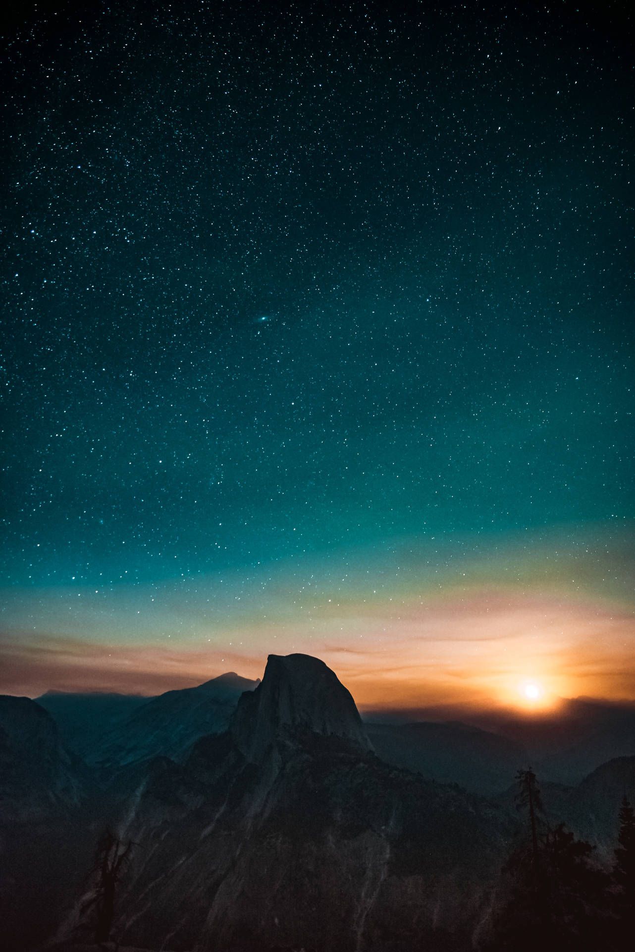 1282x1920 Download Twilight Sky Stars Cool IPad Wallpaper