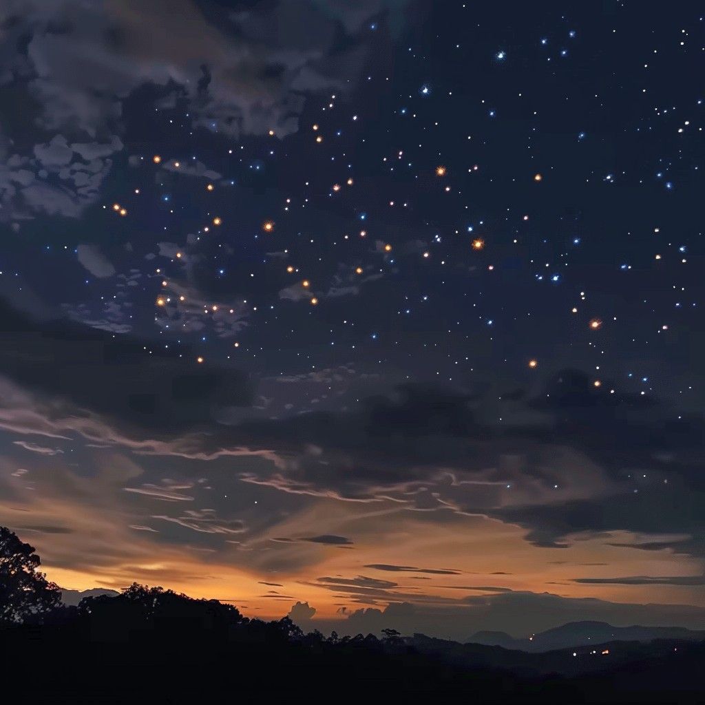 1024x1024 Free Starry Twilight Sky Image, Twilight, Sky