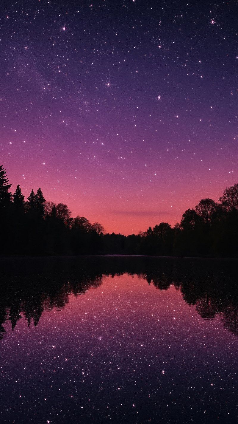 800x1422 Serene twilight sky reflection mobile