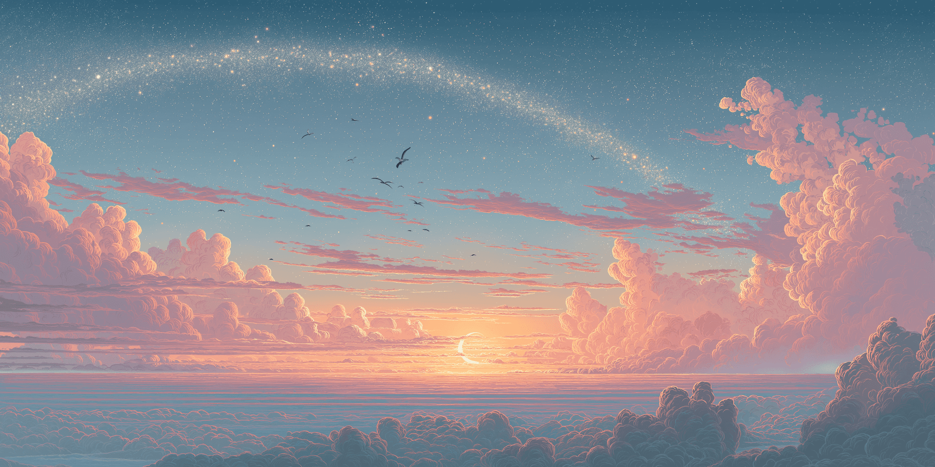 1920x960 Twilight Aesthetic Wallpaper