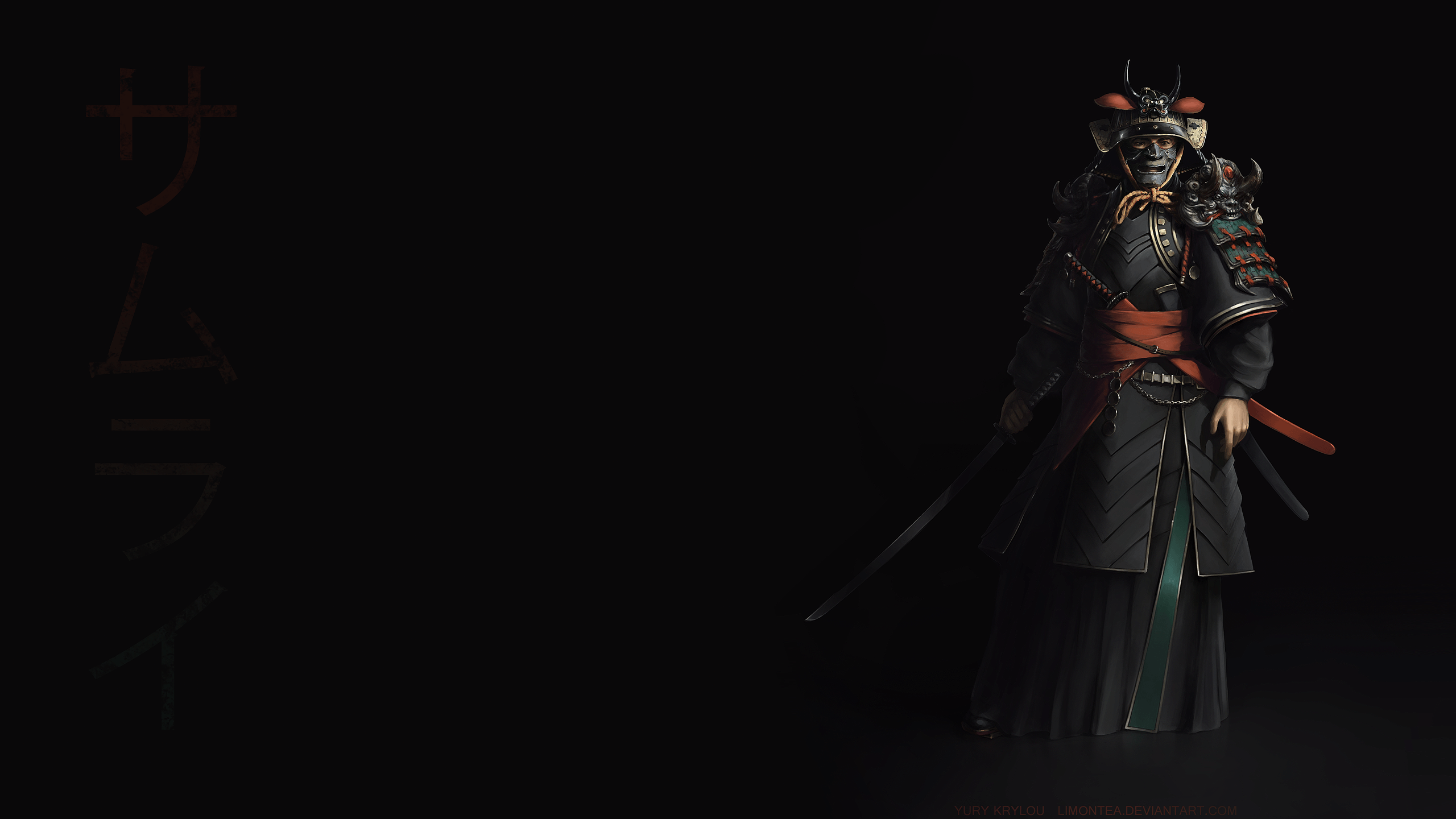 2560x1440 Traditional Samurai Art Wallpaper High Definition