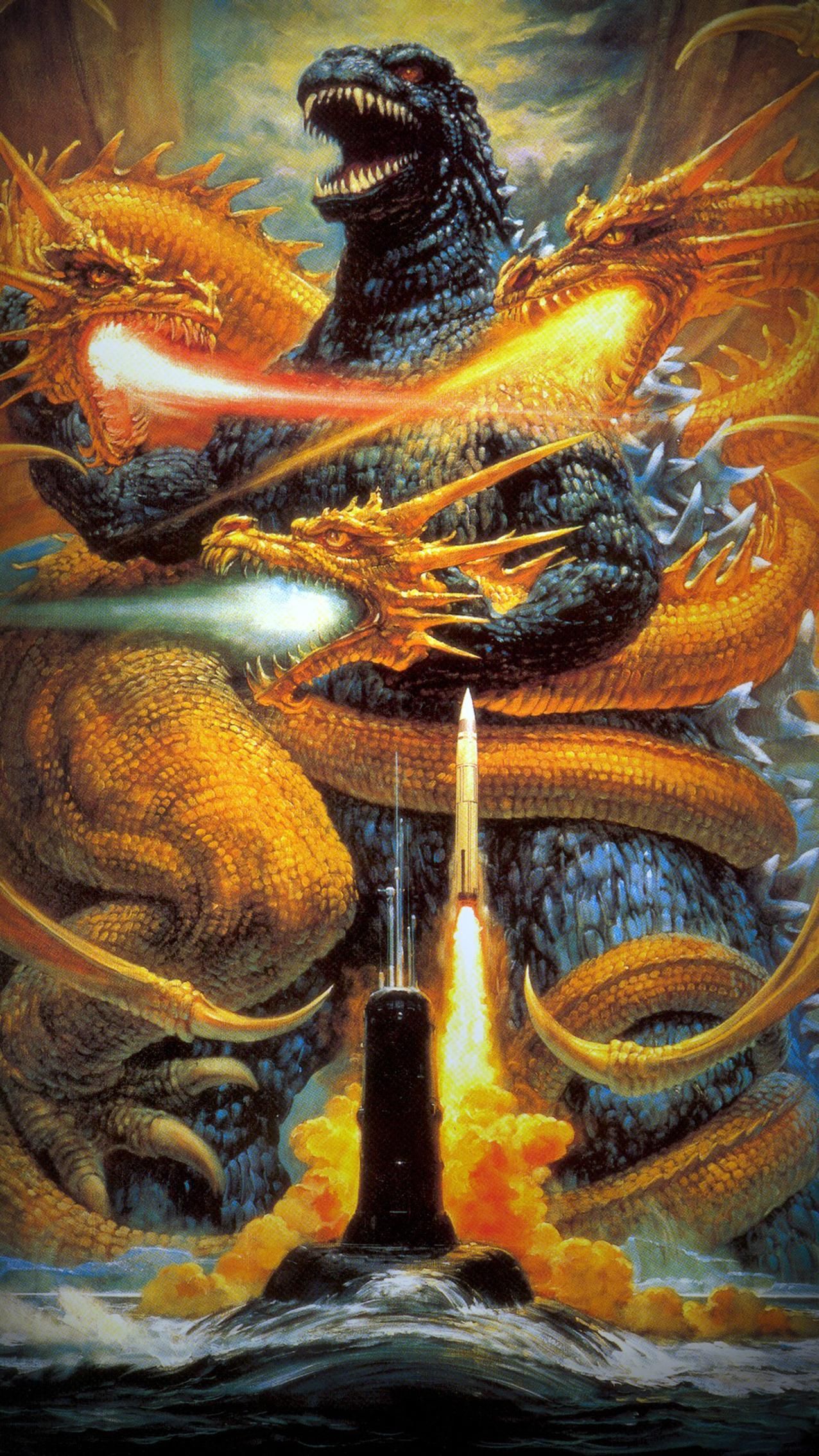 1276x2270 Heisei Godzilla Wallpaper