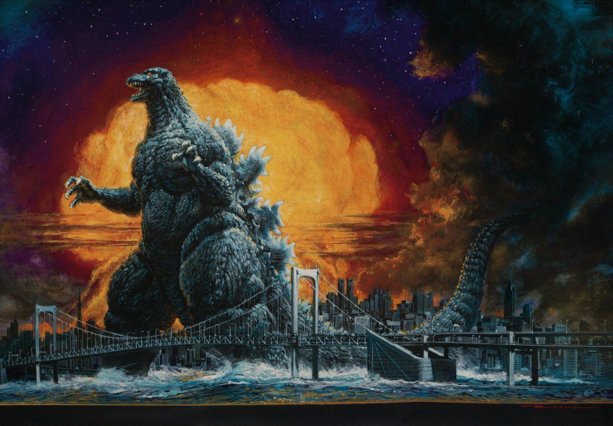 1200x834 Heisei Godzilla Complete Works (2003) Illustrated By Noriyoshi Ohrai [4K Scan]
