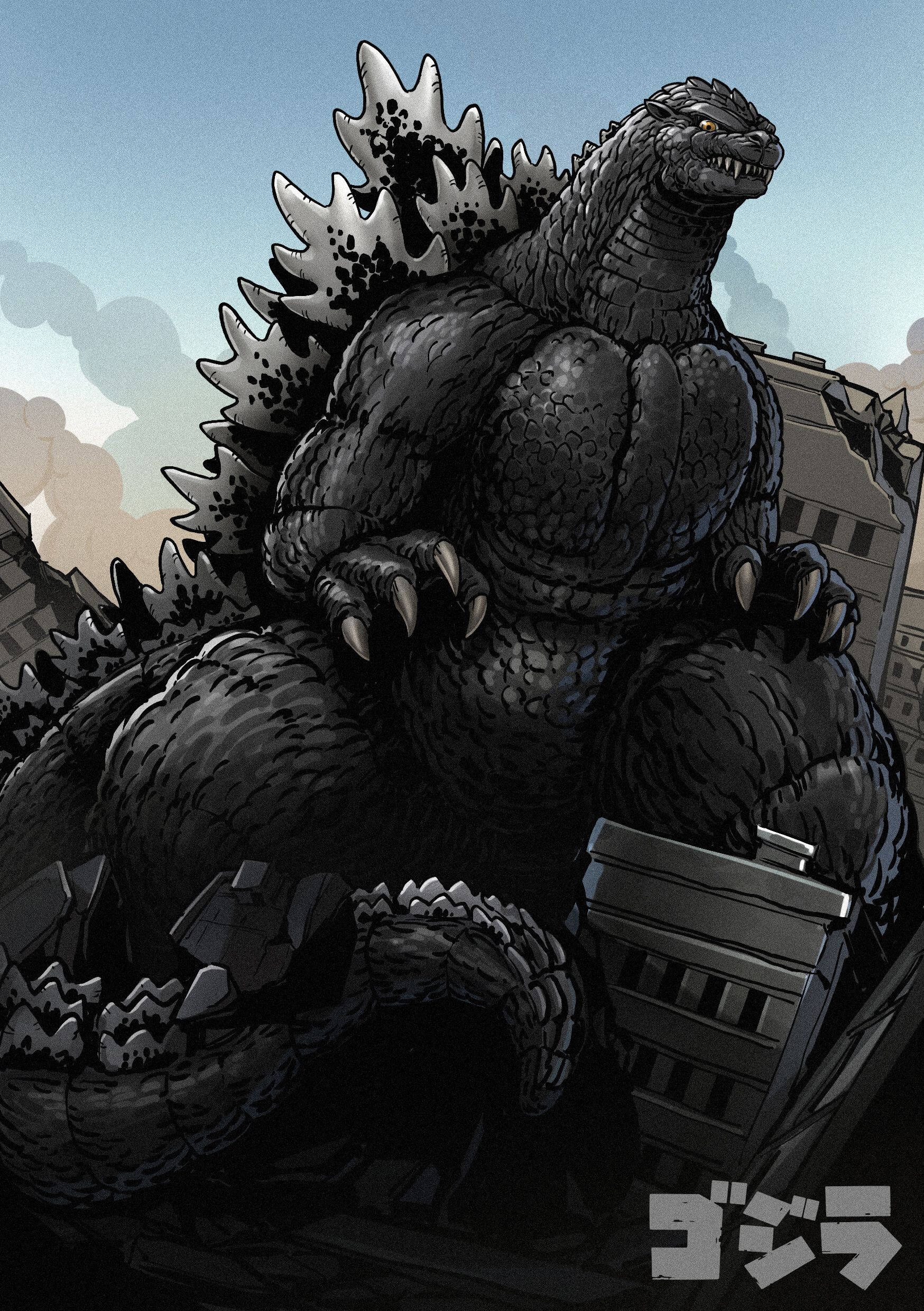 1748x2480 Heisei Burning Godzilla