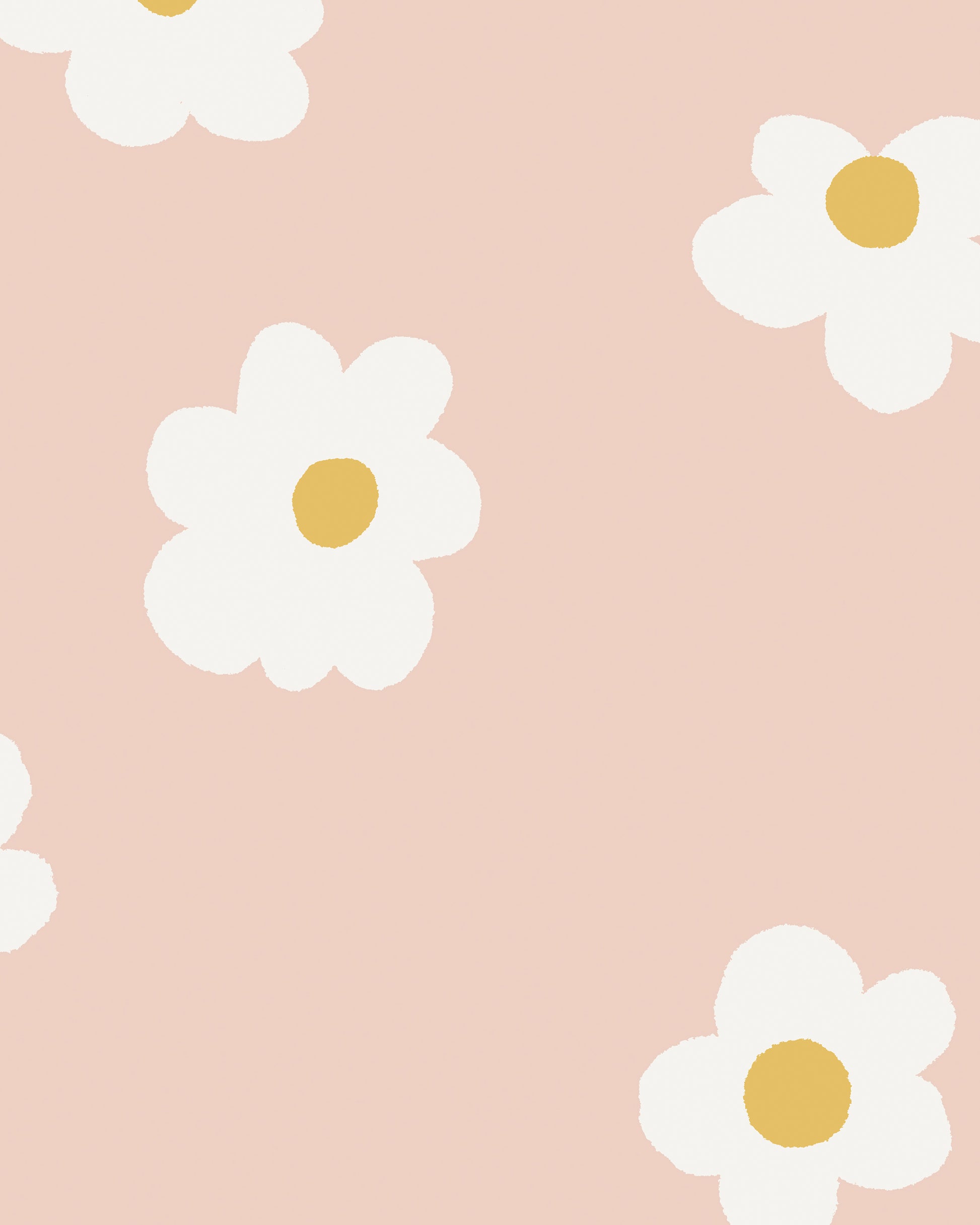 1946x2433 Nestig Daisy Wallpaper, Shell Cream