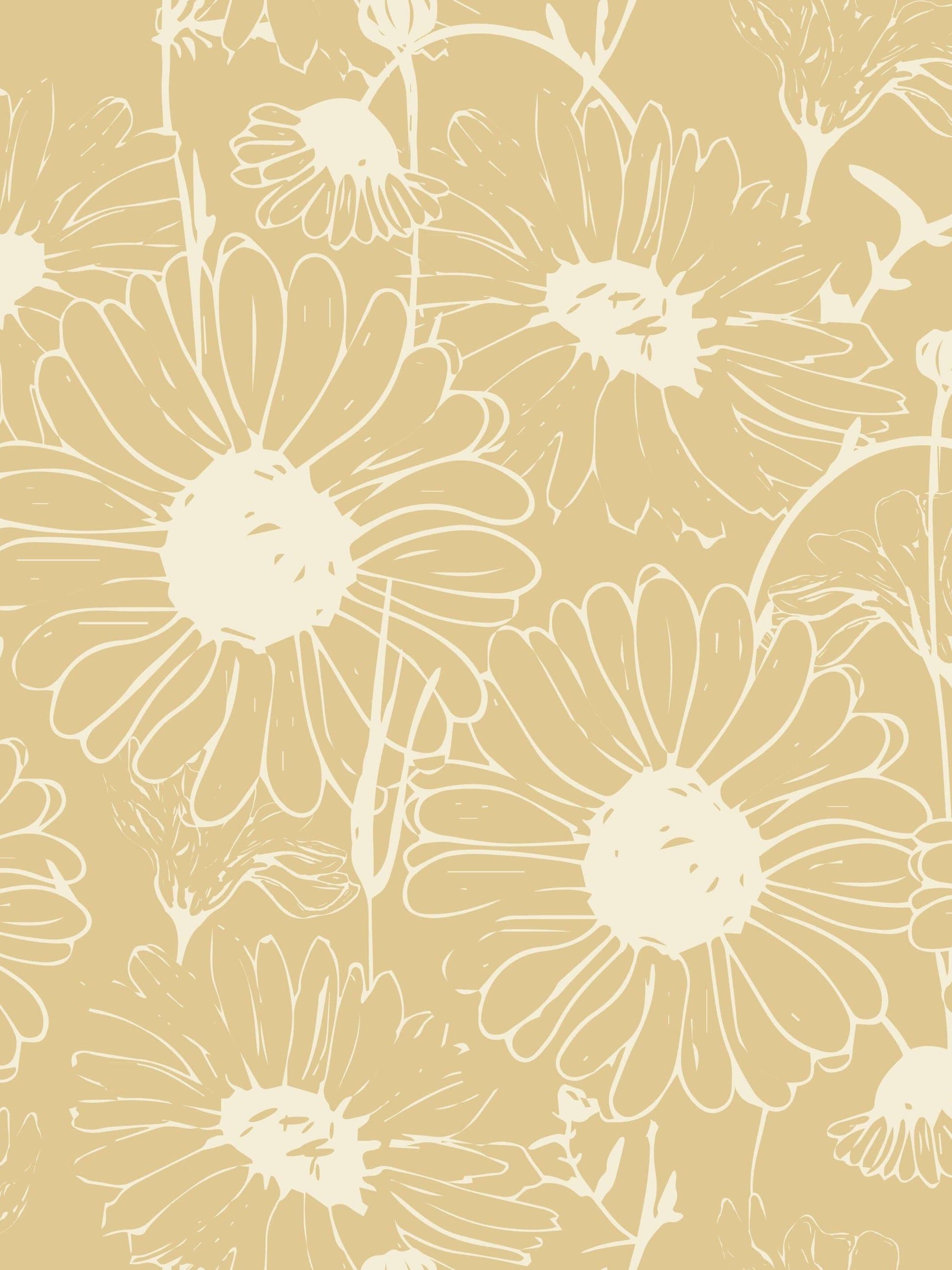 1946x2595 Wallpaper Design in Soft Straw Hue 19 x 19 (Sample)