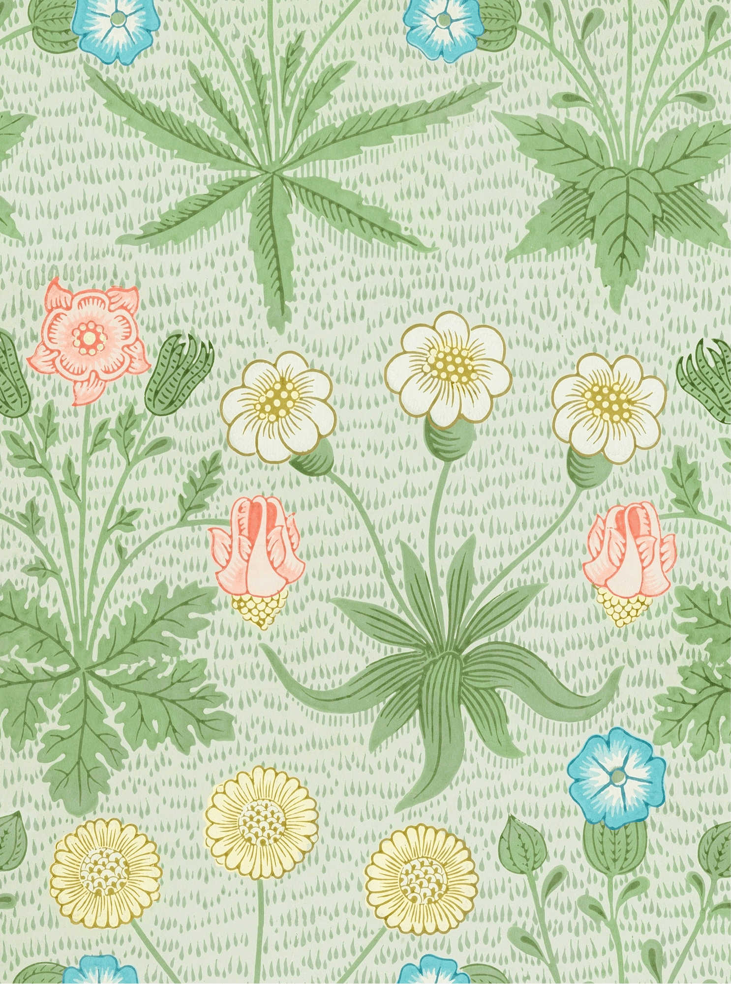 1486x2002 Daisy By William Morris Peel and Stick Wallpaper Nouveau, Floral, Leaves