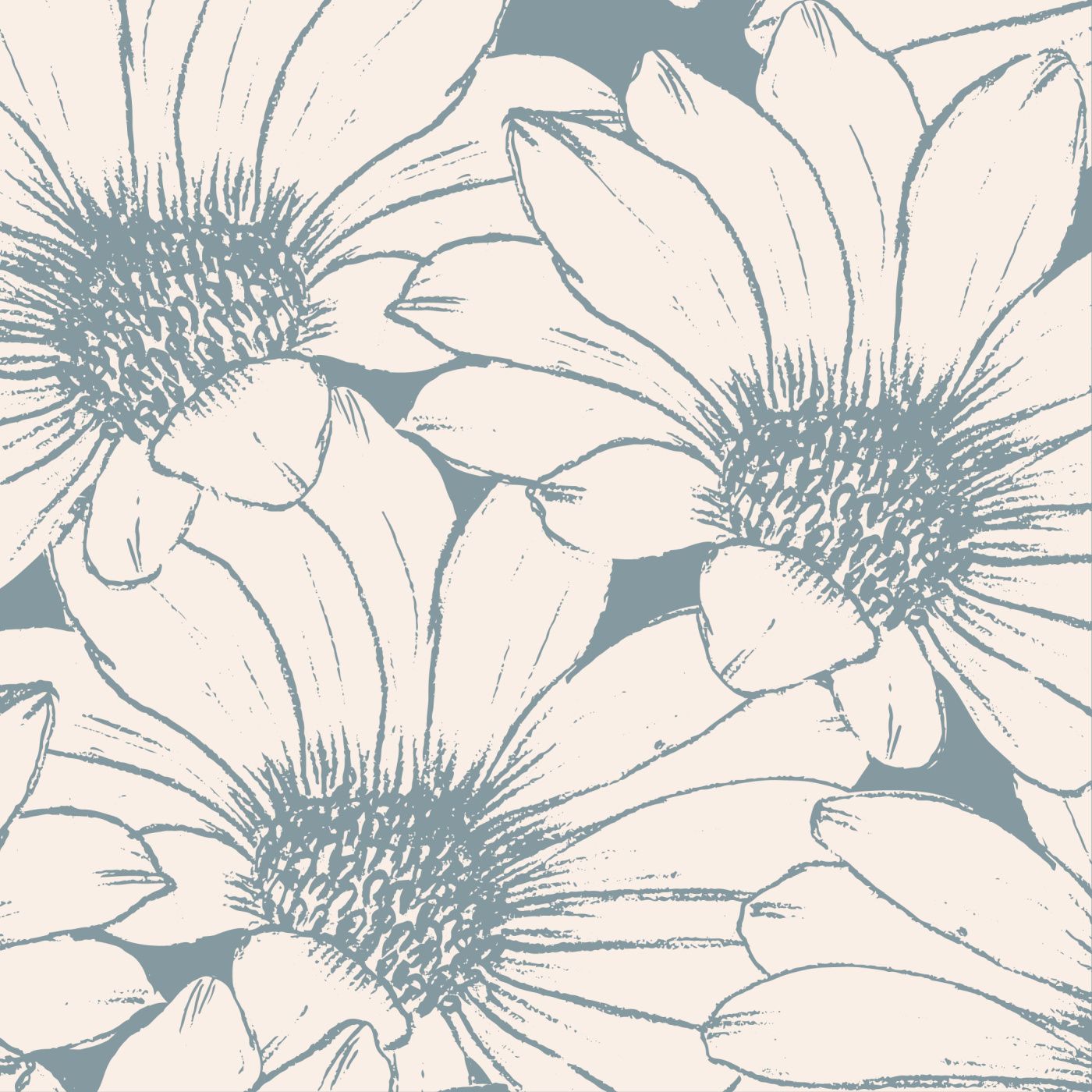 1400x1400 Hand Drawn Daisy Wallpaper