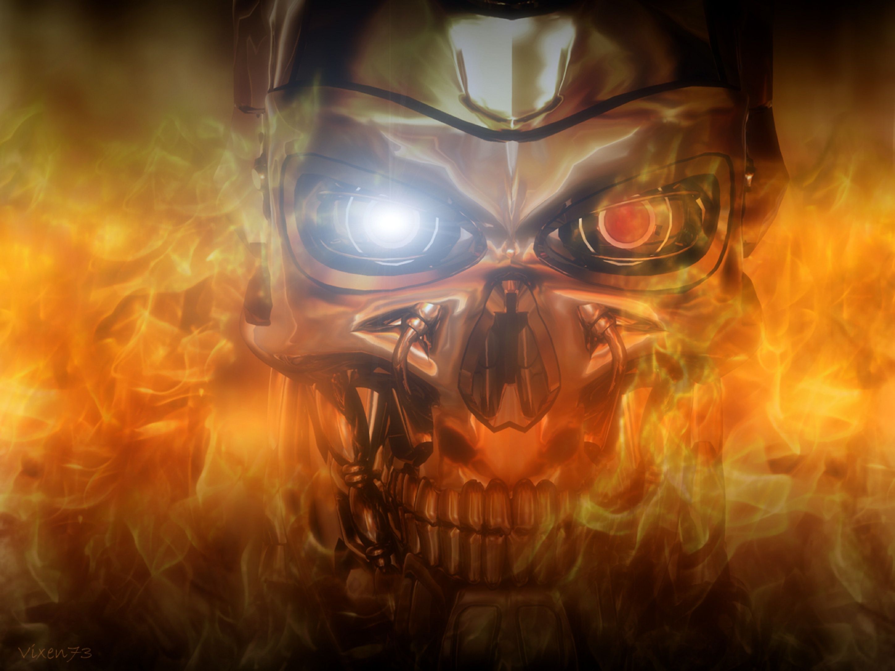 2897x2172 Wallpaper lights, robot, terminator, Systems, series, Cyberdyne for mobile and desktop, section фильмы, resolution 2897x2172