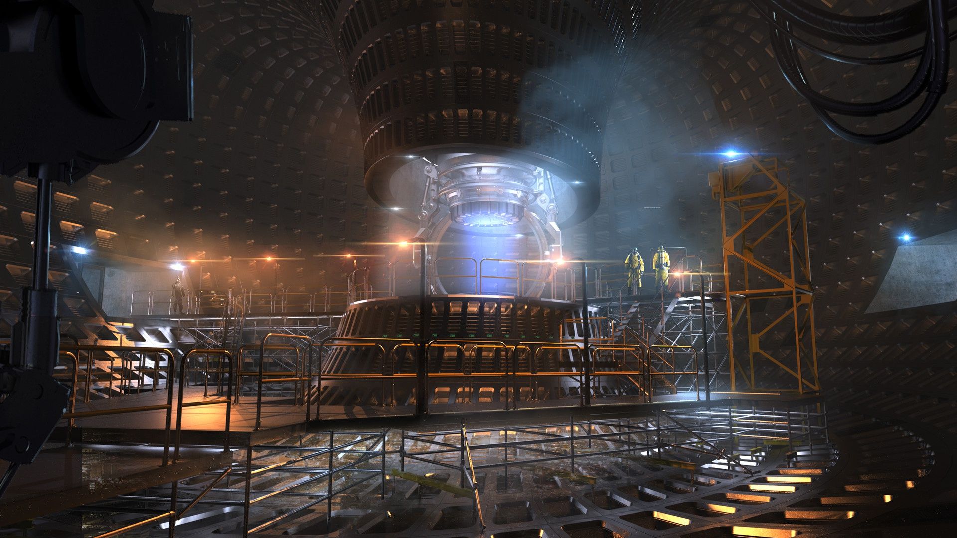 1920x1080 Wallpaper the reactor, Displacement Chamber, Int Cyberdyne Lab Time for mobile and desktop, section фантастика, resolution 1920x1080