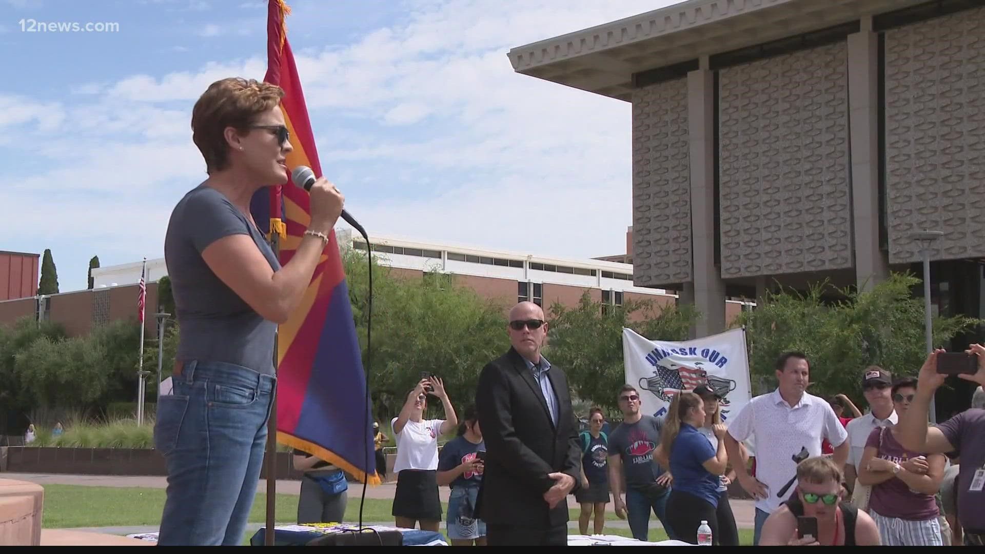 1920x1080 Some ASU students protest mask mandate led