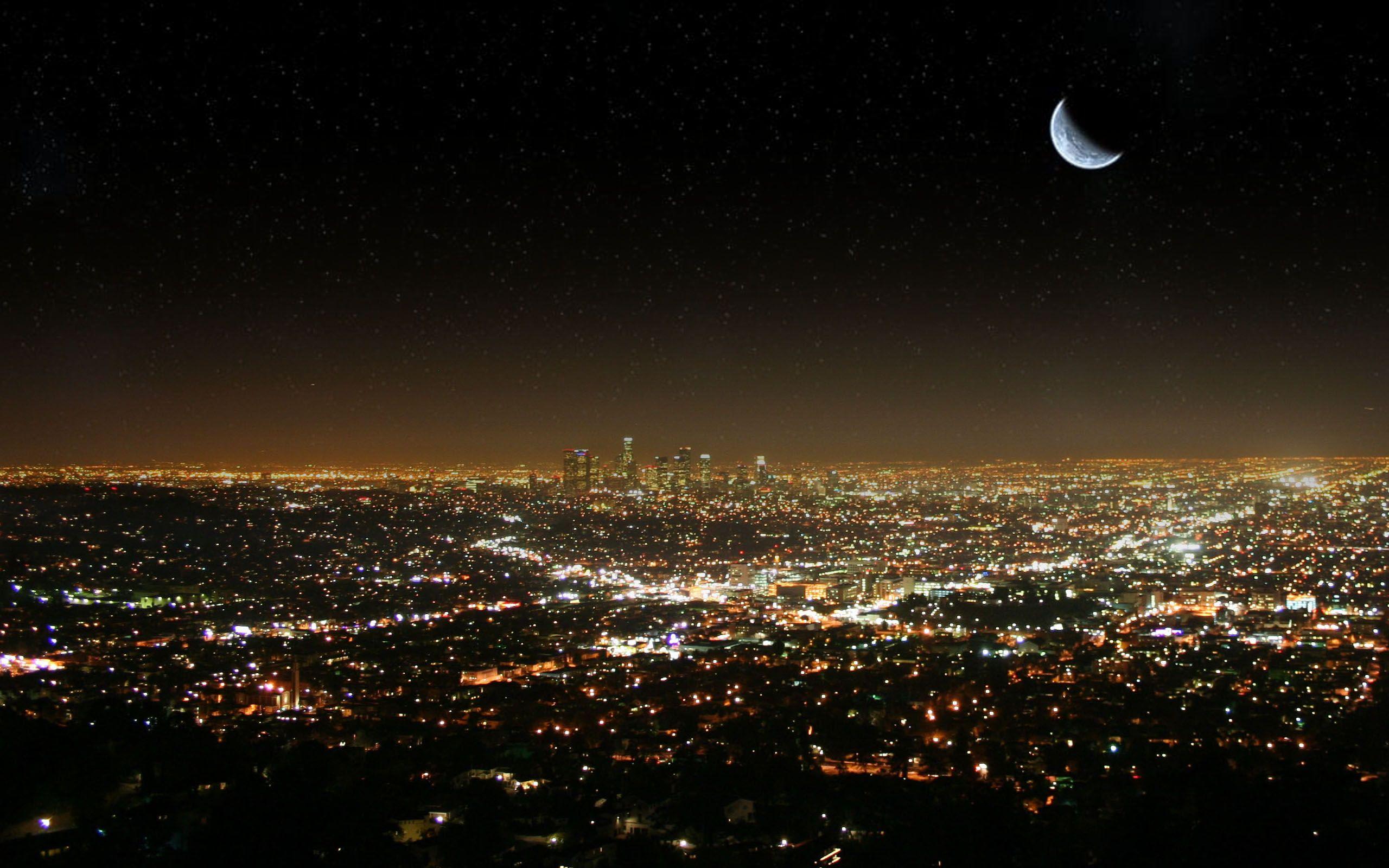 Los Angeles Night  HD iPhone Wallpapers  Paisajes Viajes Los ángeles ca