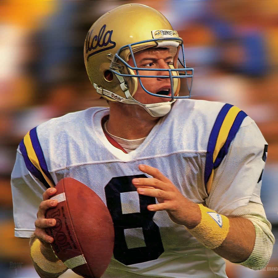 900x900 Troy Aikman UCLA 3D Football Art par Row One Brand