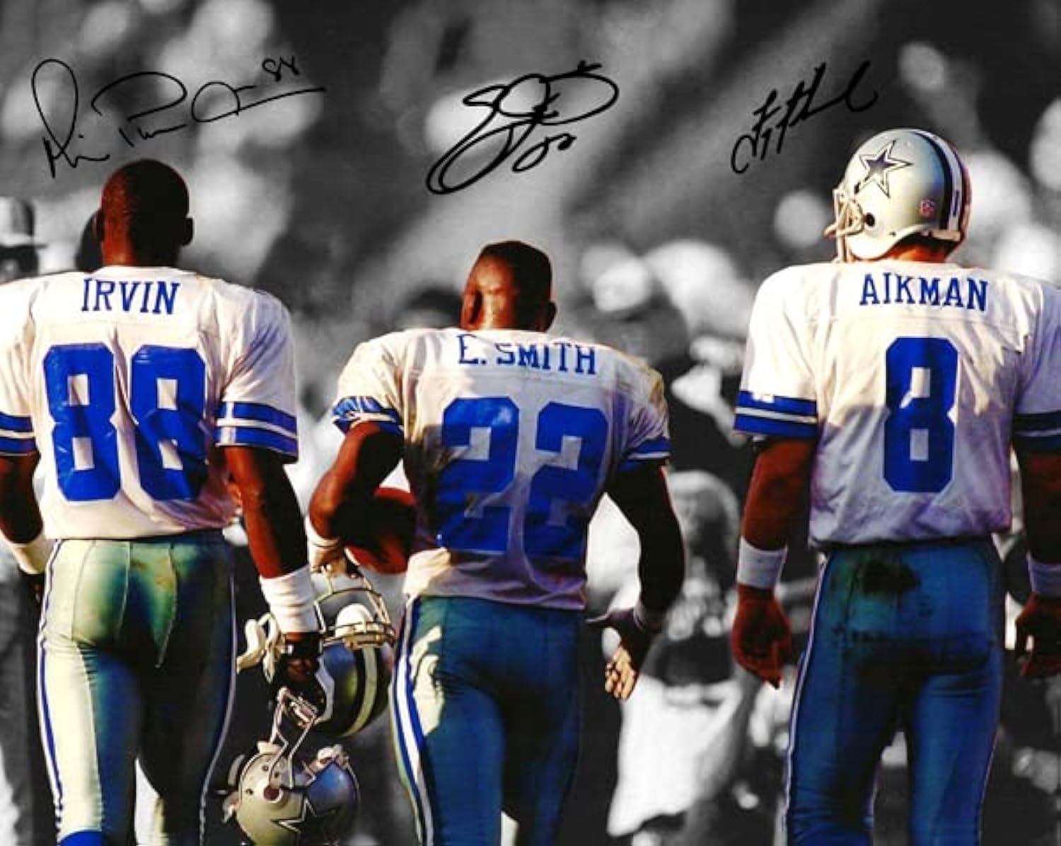 1500x1196 Ikonic Fotohaus Troy Aikman Michael Irvin Emmitt Smith Signed Photo Autograph Print Wall Art Home Decor: Posters & Prints