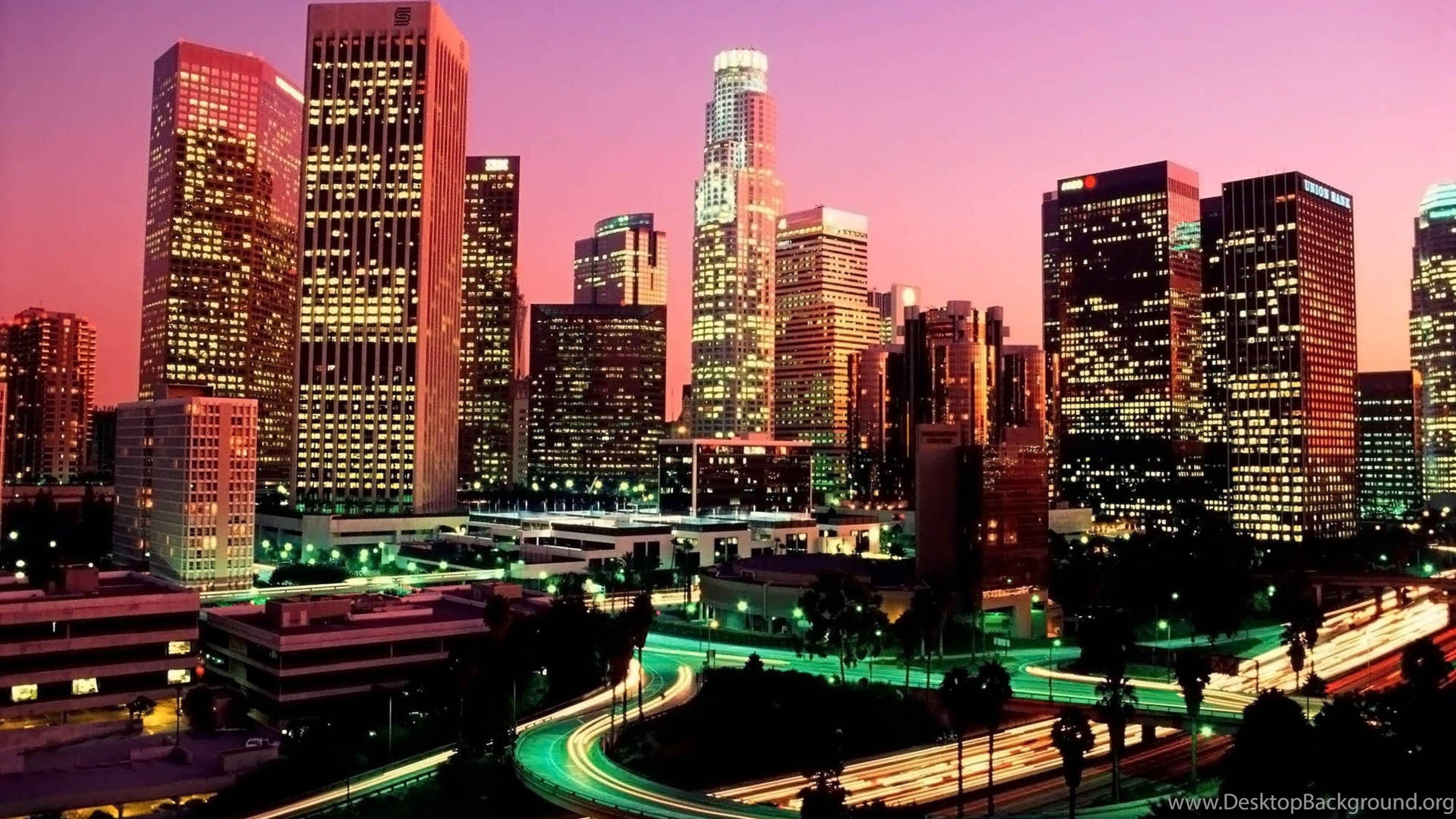 Los Angeles Night Wallpapers Top Free Los Angeles Night Backgrounds Wallpaperaccess