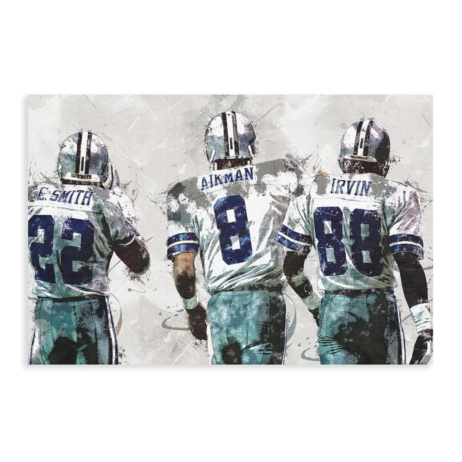 1600x1600 dalouh Troy Aikman, Emmitt Smith, Michael Irvin Poster Football Canvas Posters Wall Art Decor Print Picture Paintings for Living Room Bedroom Decoration Unframe:12x18inch(30x45cm): Posters & Prints