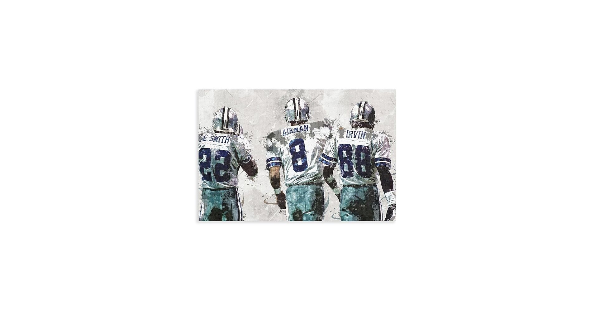 1910x1000 dalouh Troy Aikman, Emmitt Smith, Michael Irvin Poster Football Canvas Posters Wall Art Decor Print Picture Paintings for Living Room Bedroom Decoration Unframe:12x18inch(30x45cm): Posters & Prints