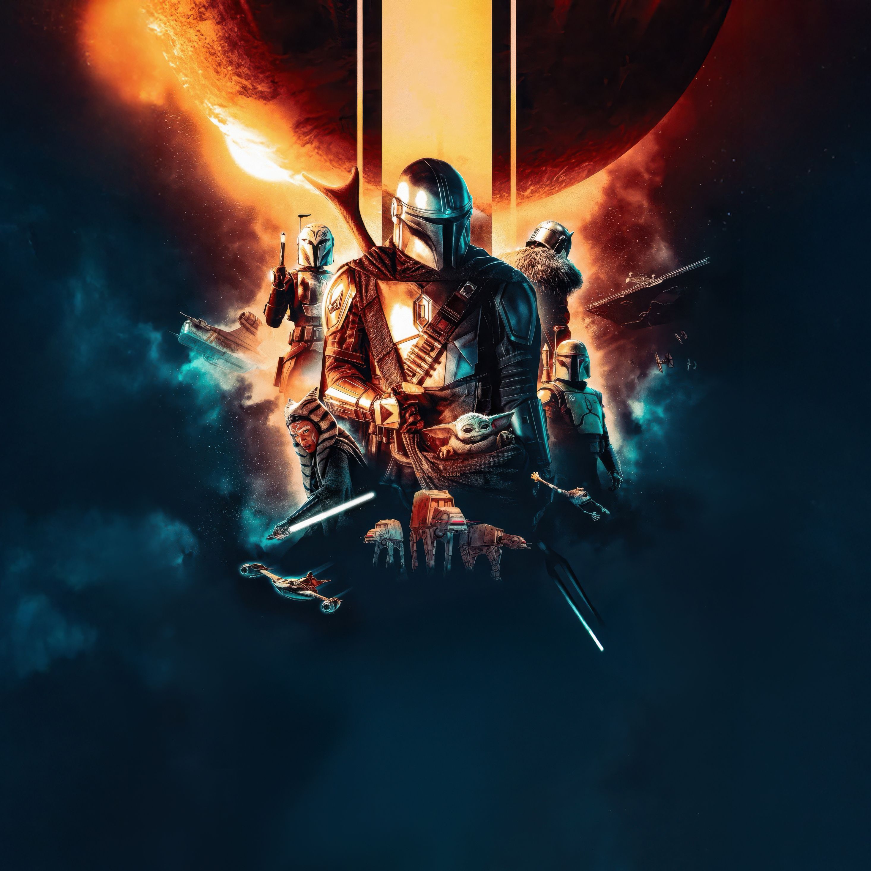 2932x2932 Star Wars The Mandalorian And Grogu 2026 Movie iPad Pro Retina Display , HD 4k Wallpaper, Image, Background, Photos and Picture