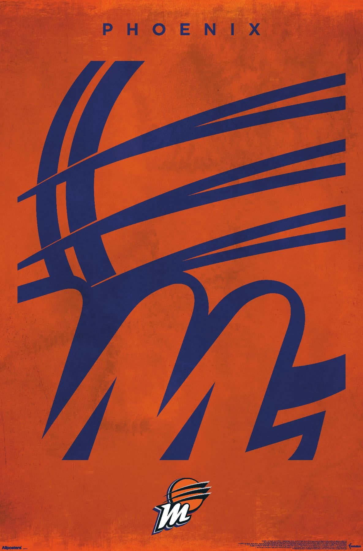 1185x1800 WNBA Phoenix Mercury 25 Wall Poster with Magnetic Frame, 22.375 x 34